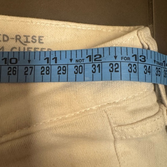 LEVI'S MID RISE CUFFED SLIM White Distressed Women’s Denim Jeans SZ 2 Waist 26 - Picture 11 of 17